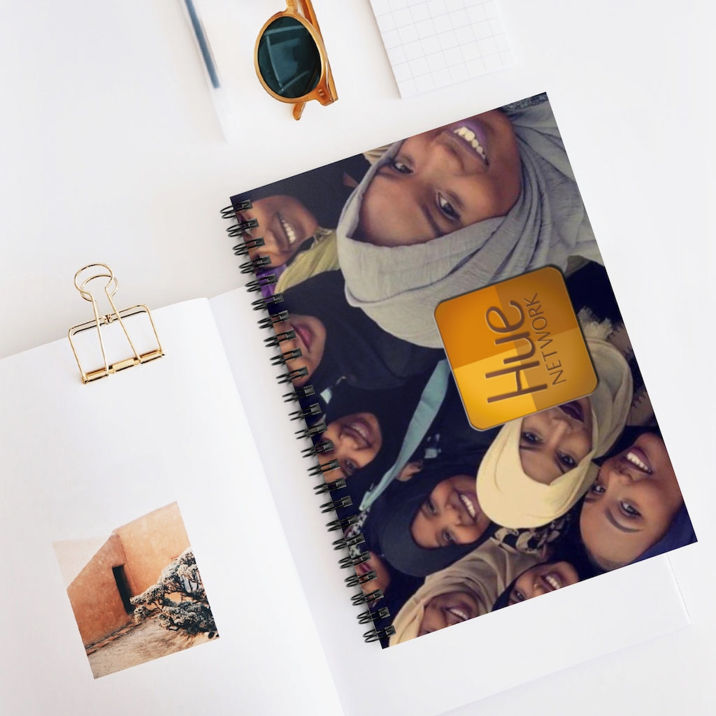 HUE "Smiling Muslim Women" Spiral Notebook - Ruled Line