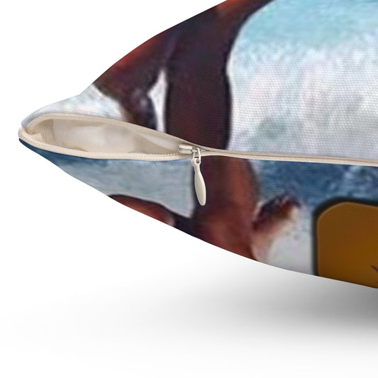 HUE "Sistas at the Beach" Spun Polyester Square Pillow