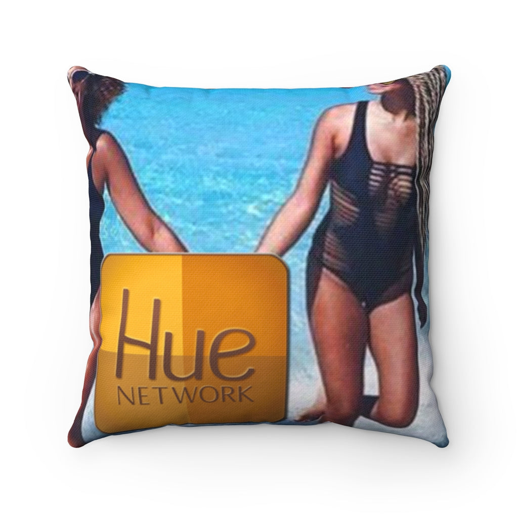HUE "Sistas at the Beach" Spun Polyester Square Pillow