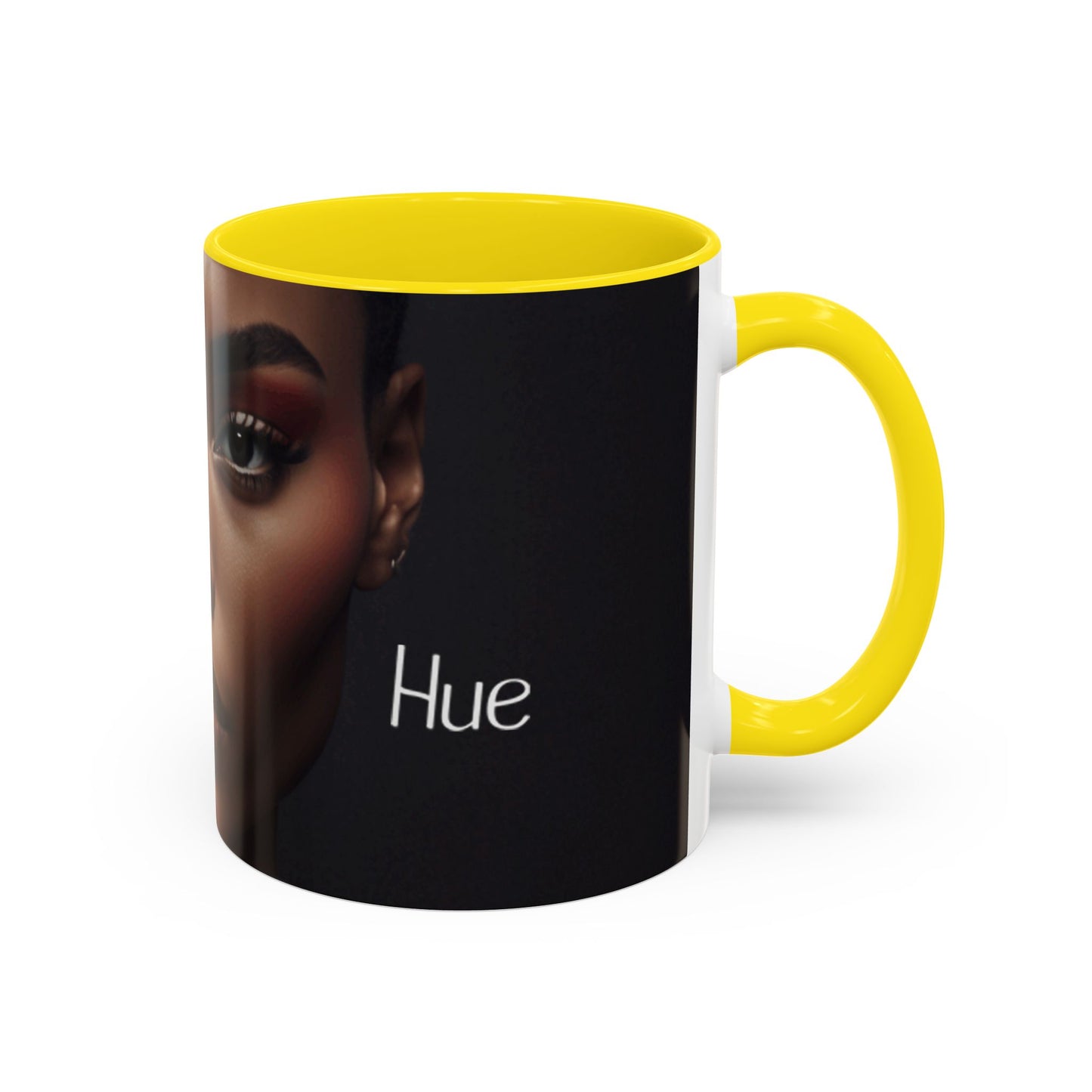 HUE - Woman Coffee Mug — 'Hue' Portrait Accent Mug (11/15oz)