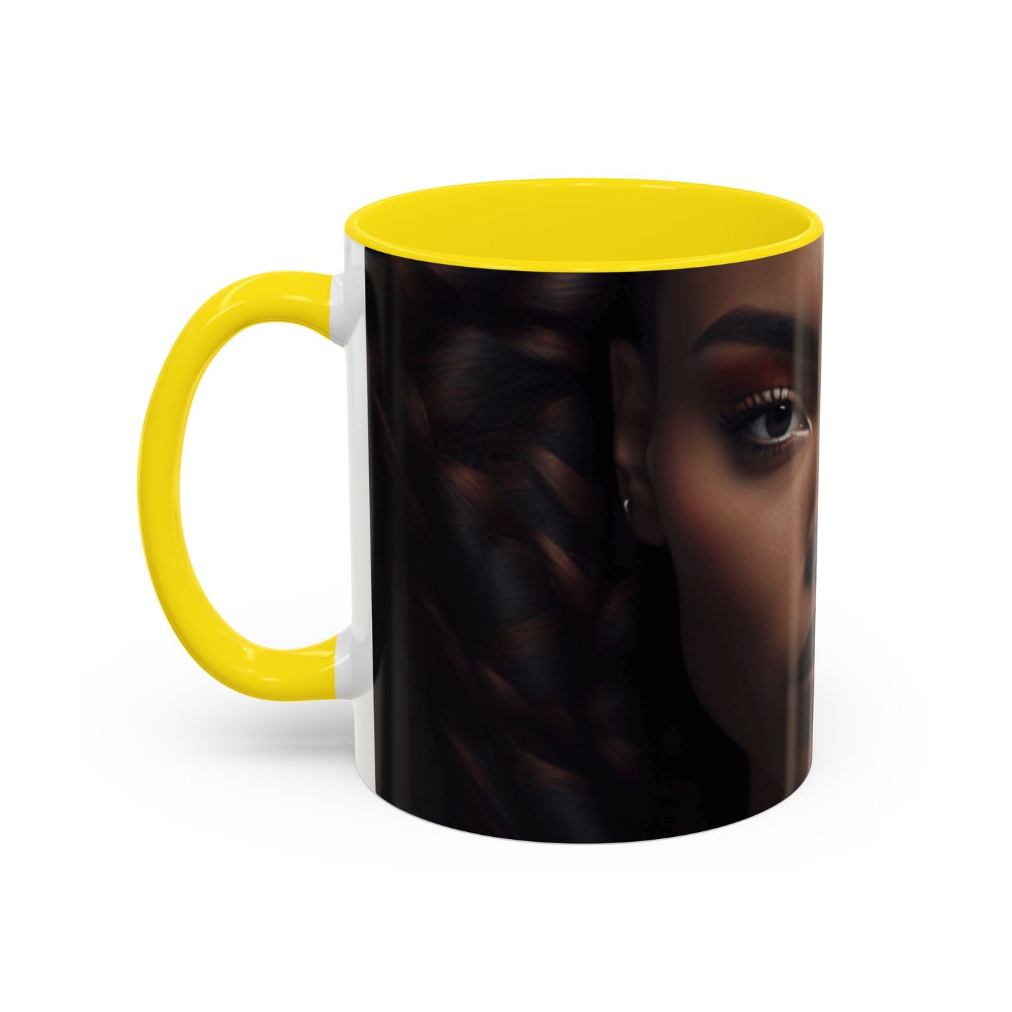 HUE - Woman Coffee Mug — 'Hue' Portrait Accent Mug (11/15oz)