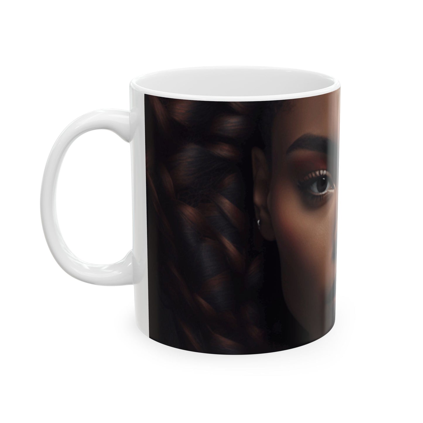 HUE - Future Afro Portrait Ceramic Mug – Stylish Coffee Cup ( 11oz )