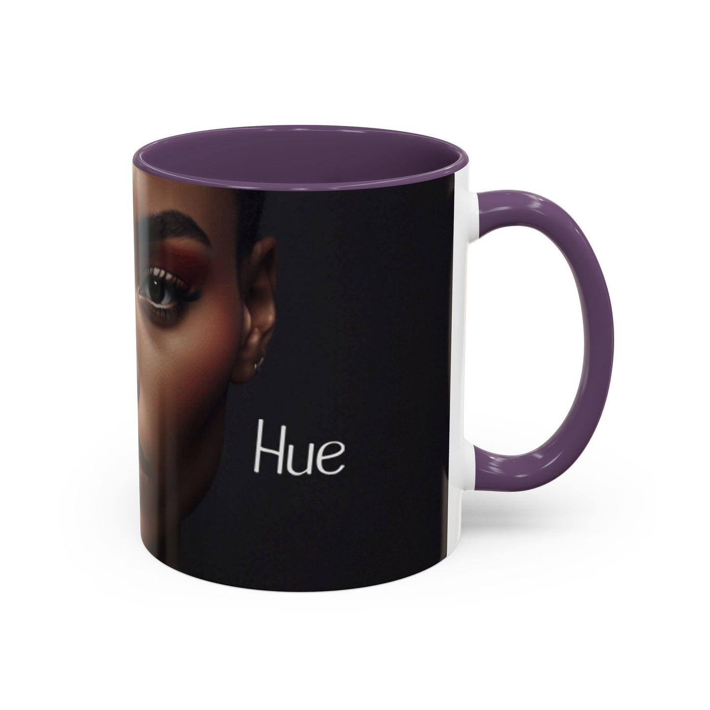 HUE - Woman Coffee Mug — 'Hue' Portrait Accent Mug (11/15oz)