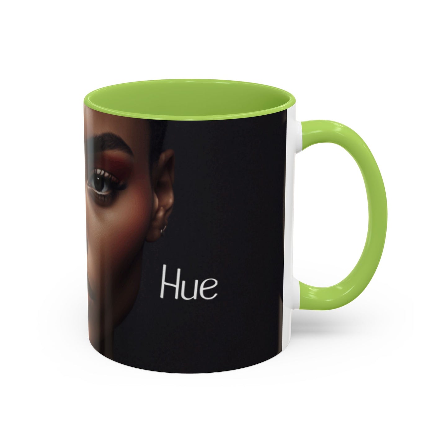 HUE - Woman Coffee Mug — 'Hue' Portrait Accent Mug (11/15oz)