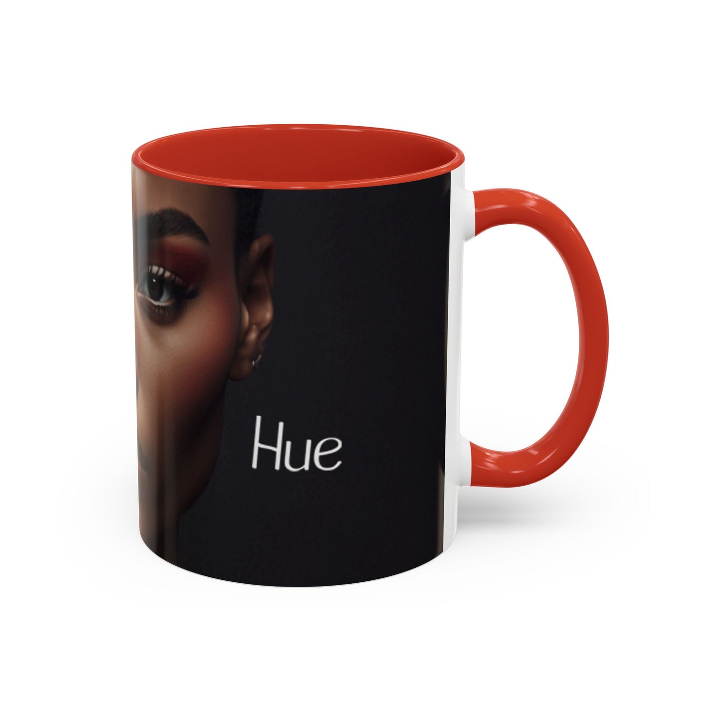HUE - Woman Coffee Mug — 'Hue' Portrait Accent Mug (11/15oz)