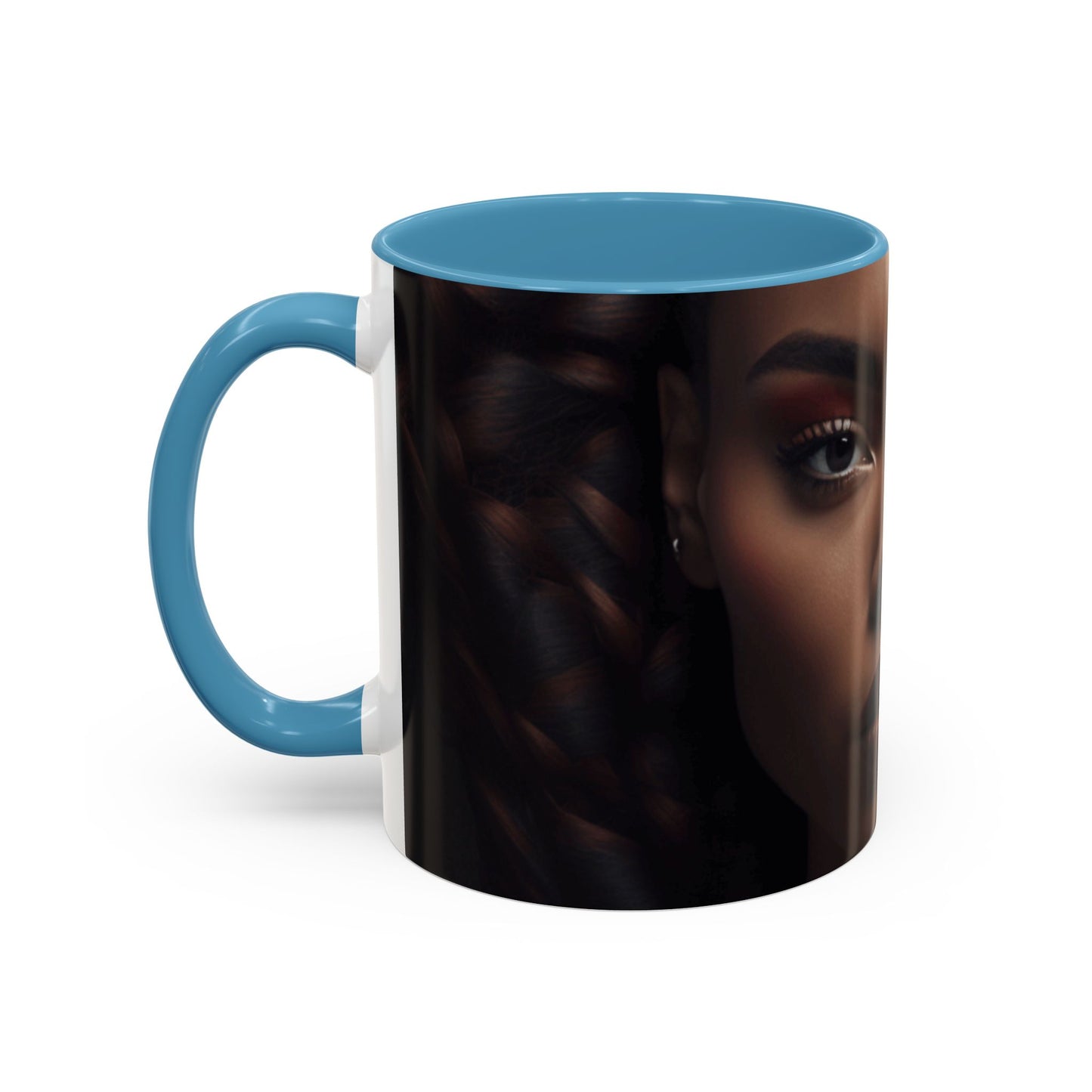 HUE - Woman Coffee Mug — 'Hue' Portrait Accent Mug (11/15oz)