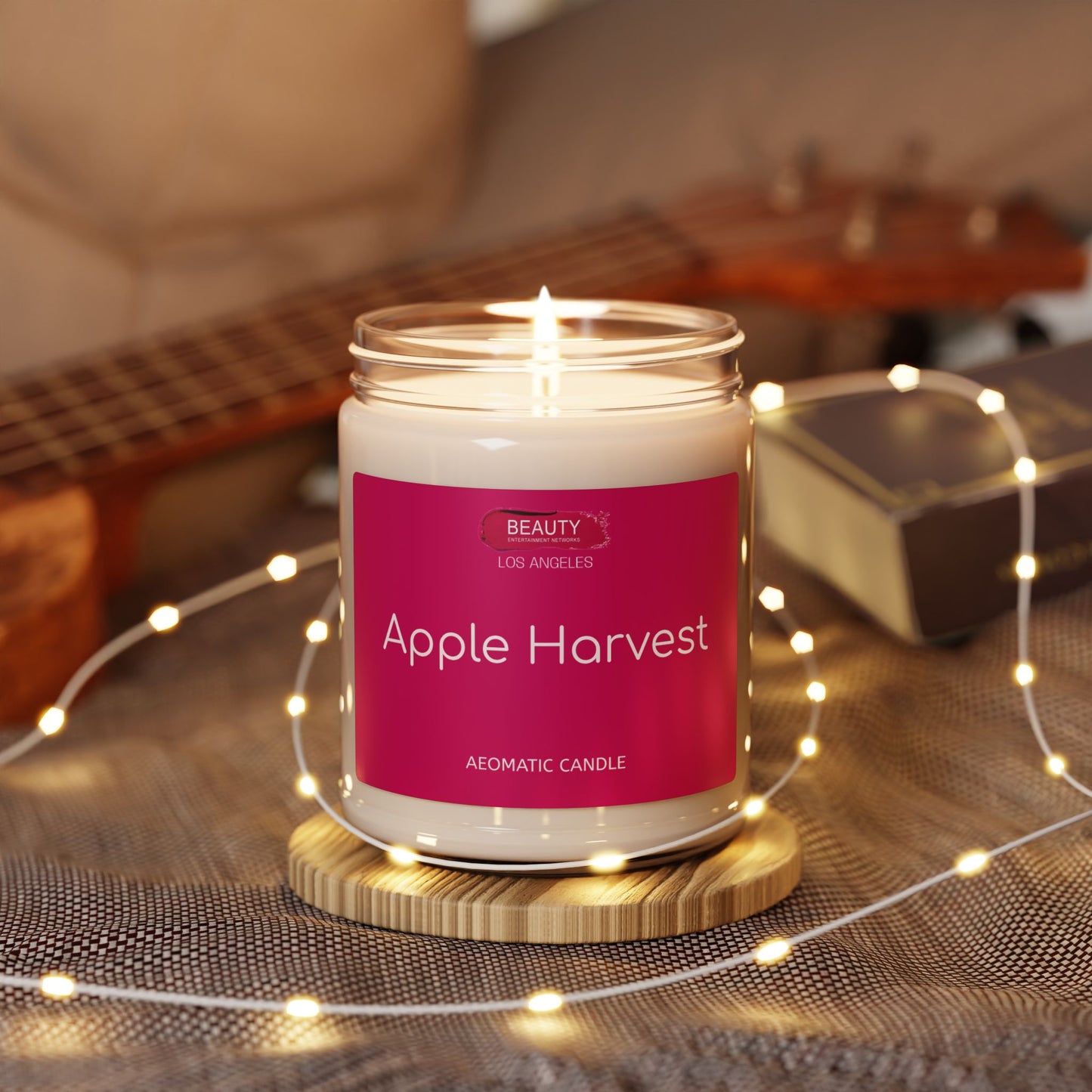 HUE - Apple Harvest Soy Candle — 9oz Scented Jar (Autumn Apple Fragrance)