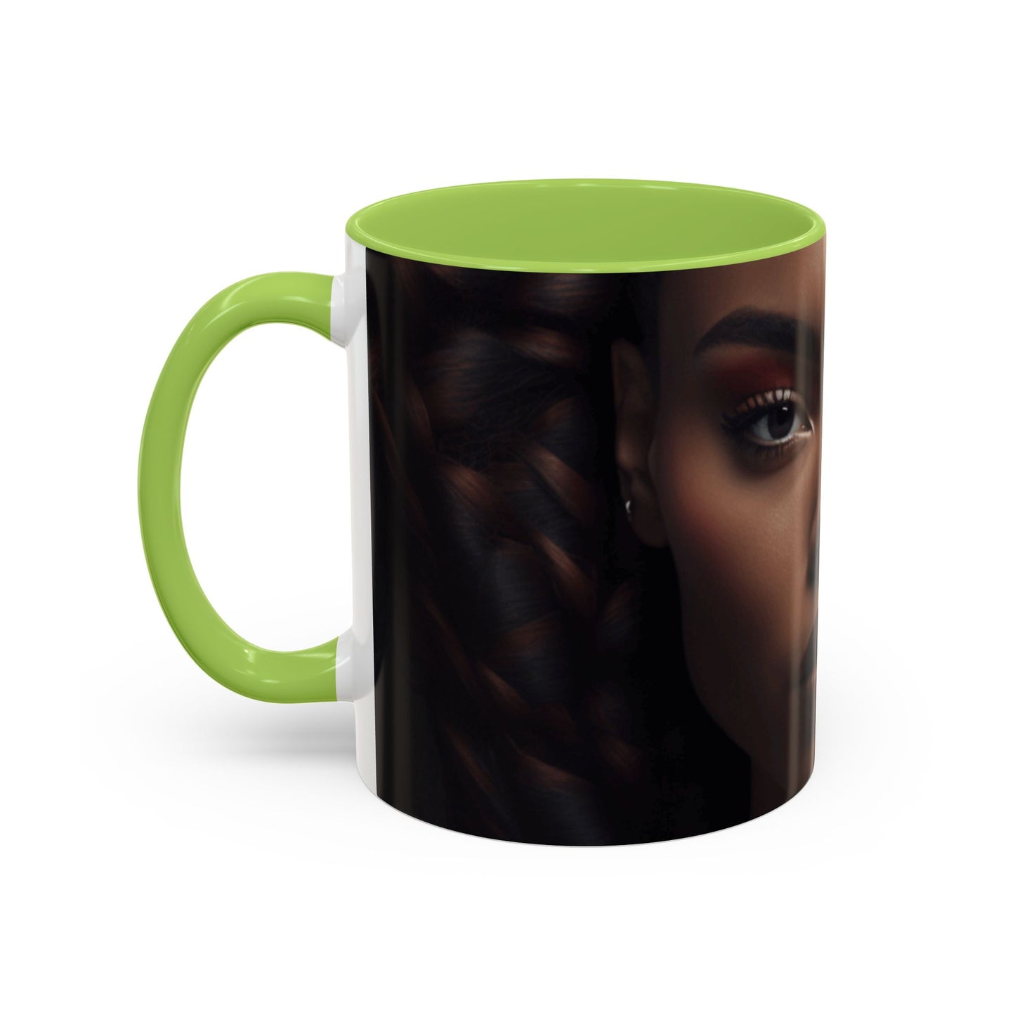 HUE - Woman Coffee Mug — 'Hue' Portrait Accent Mug (11/15oz)
