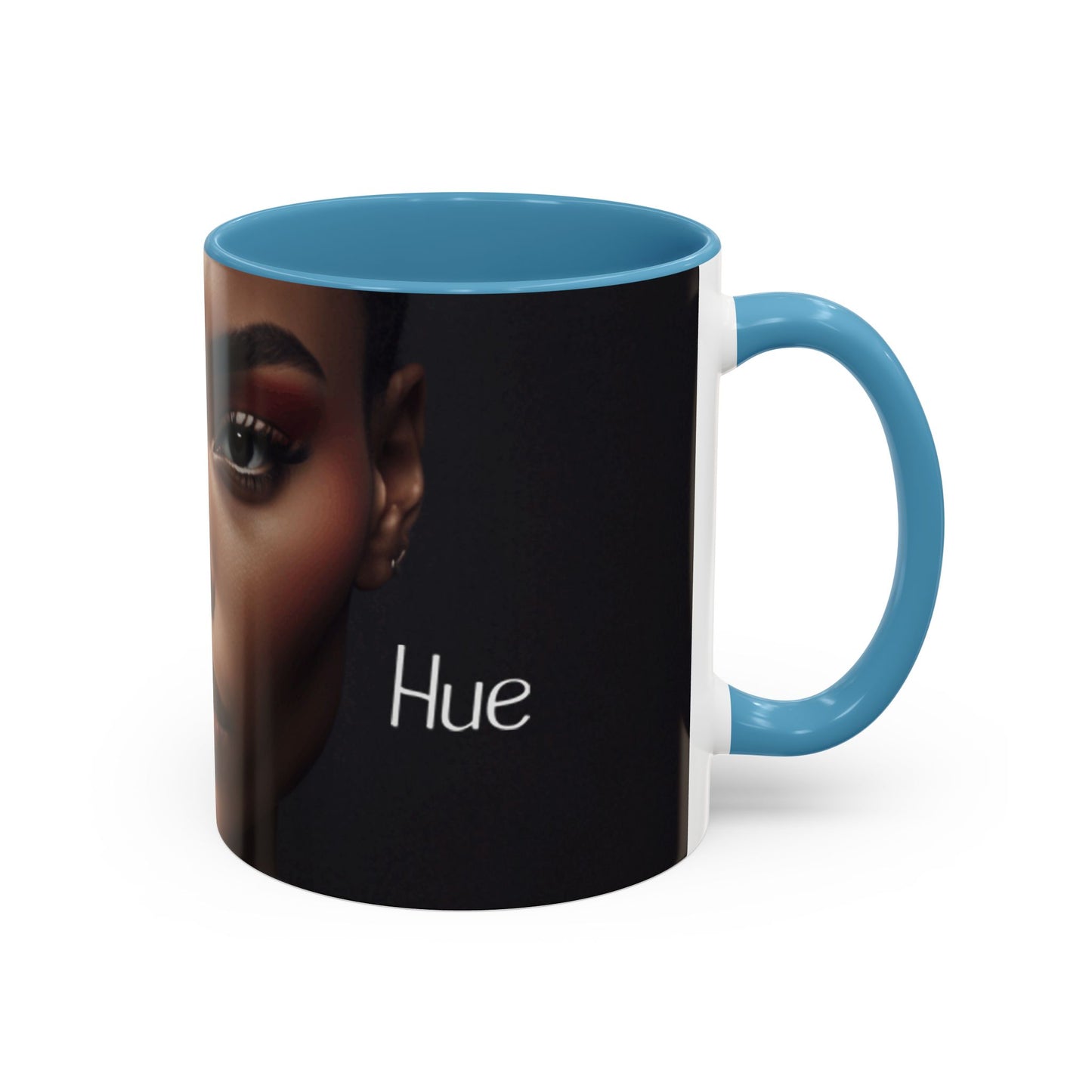 HUE - Woman Coffee Mug — 'Hue' Portrait Accent Mug (11/15oz)