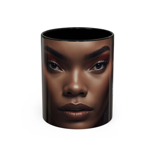 HUE - Woman Coffee Mug — 'Hue' Portrait Accent Mug (11/15oz)