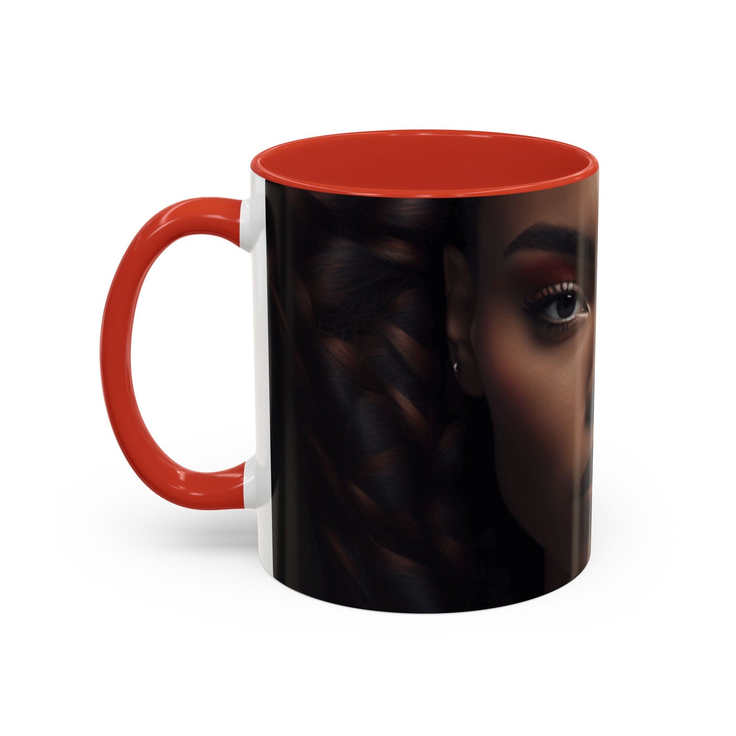 HUE - Woman Coffee Mug — 'Hue' Portrait Accent Mug (11/15oz)