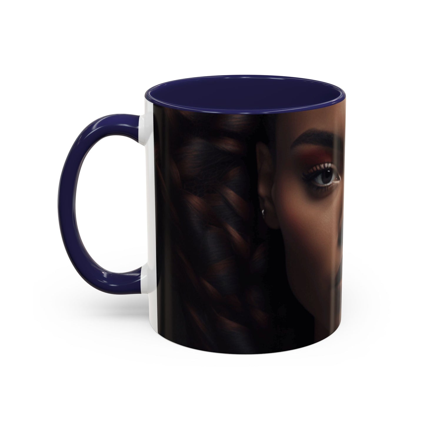 HUE - Woman Coffee Mug — 'Hue' Portrait Accent Mug (11/15oz)
