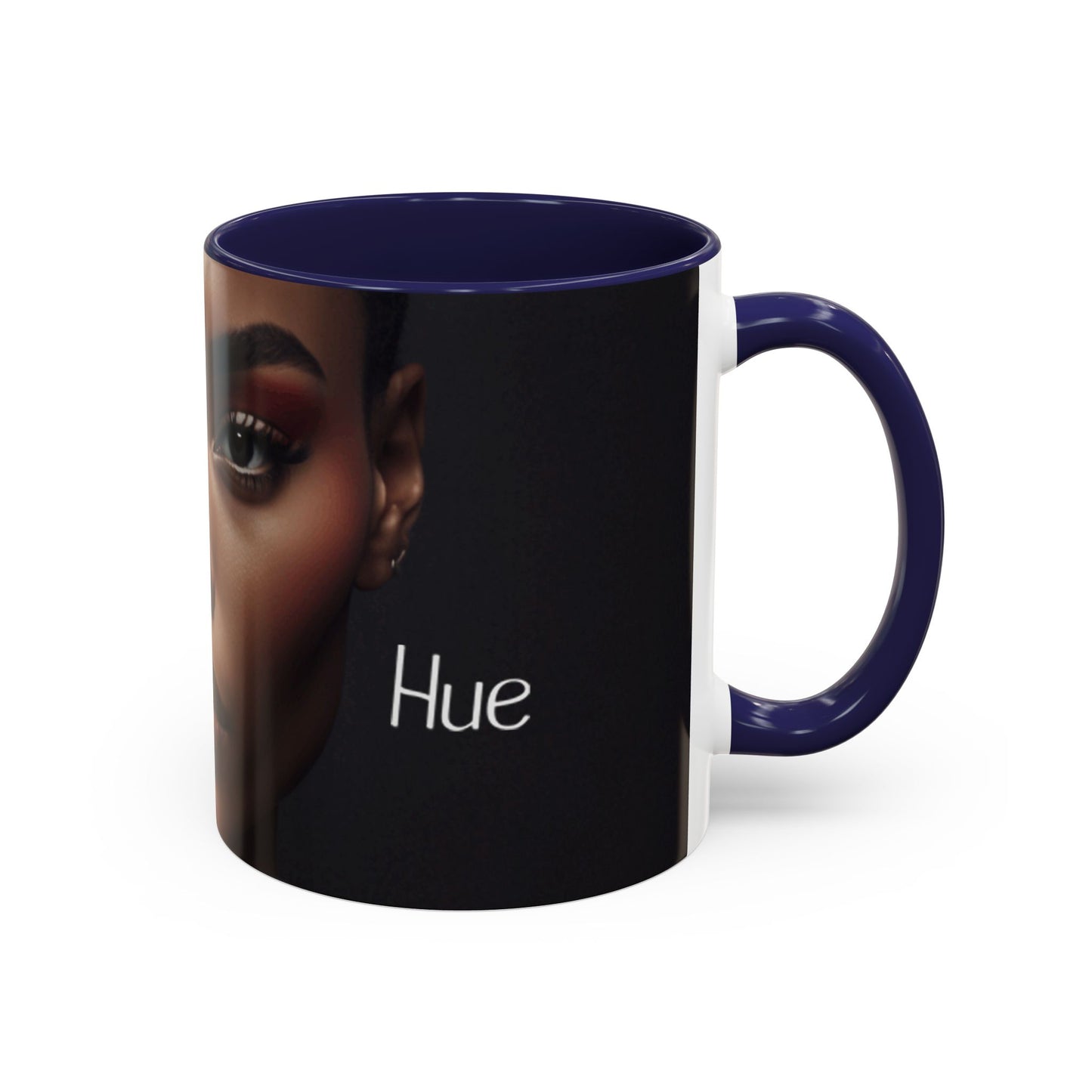 HUE - Woman Coffee Mug — 'Hue' Portrait Accent Mug (11/15oz)