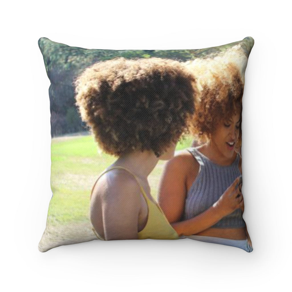 HUE "Golden Curls" Square Pillow