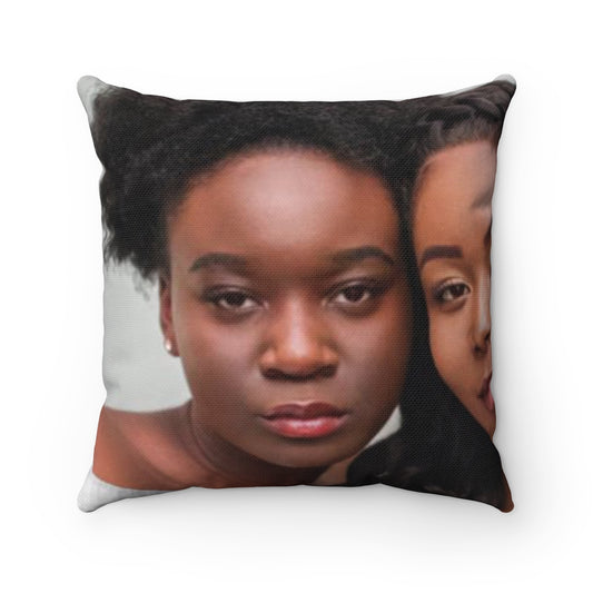 HUE "Sistas" Spun Polyester Square Pillow