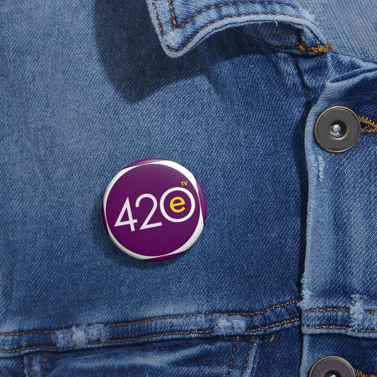 420 Entertainment TV Swirl Custom Pin Buttons