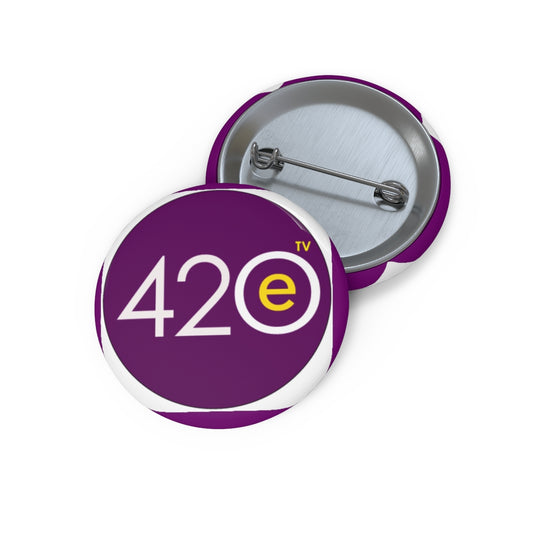 420 Entertainment TV Swirl Custom Pin Buttons